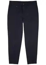 Boss Slim-leg Stretch-twill Trousers - Navy - 52 (W36 / XL) 52 (W36 / XL)