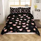 Halloween Axolotl Duvet Cover Queen Size Cute Salamander Bedding Set Teens Boys