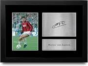 HWC Trading FR A4 Marco van Basten A C Milan Gifts Printed Signed Autograph Picture for Football Fans and Supporters - A4 Framed