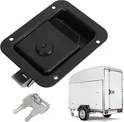 Car Trailer Lock | 5X4Inches Trailer Car Lock Flat Lock | Rustingproof High Security Door Lock Heavy Duty Embedded Car Accessories for Truck & Caravans