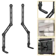 Adjustable Sound Bar Mounting Brackets For Above or Below TV Max 90" L‑Shaped
