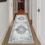 Indoor/Outdoor Carpet Runner Rug - Extra Long 1m-6m Non-Slip Hallway Mat for Corridor, Stairs, Kitchen, Bedroom,1m x 5m