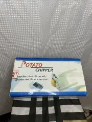 Potato-chipper - White- Heavy Duty Plastic & Two Blades