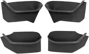 GROZY 4PCS Enovorld Upgrade Full-Cover Front and Rear Door Side Storage Boxes for Tesla Model 3, Front and Rear Door Tray Organizer for 2024 Tesla Model 3 TPE Door Slot Tray Mats(Black)