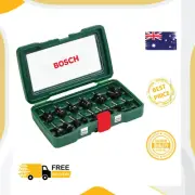 Bosch Accessories 15 pcs Router Bit Set for Wood 1/4' Shank Mixed Set-AU