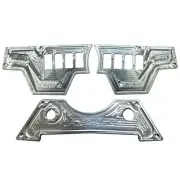 8 Switch Set of 3 Dash Panel Billet Aluminum Raw Machined Finish fits RZR XP1000