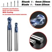 Ball Nose Round End Mill Drill TISIN Coating Milling Cutter Engraving Bit Or CNC