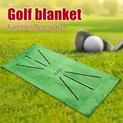 1pc Foldable Golf Hitting Mat; Swing Training Aid Portable Golf Practice Trainin