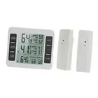 Refrigerator Thermometer Indoor Outdoor 2 Sensor Alarm