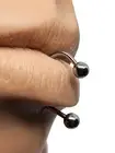Lippy Lip Labret Ring Loop Piercing 16g (1.2mm) 12mm Steel Ball 4mm Jewellery