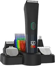 Beard Trimmer for Men | Cordless Beard Trimmer for Men,Rechargeable Waterproof Hair Clippers, Electric Shaver Grooming Kit for Ear, Face, Body, Mustache