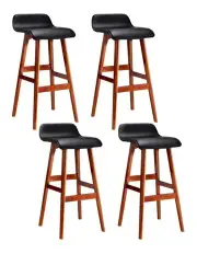 [Artiss] Wooden Bar Stool in Black