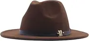 [Generic] Developer Cap Wide Classic Buckle Wool Hat Fedora Floppy Hat Baseball Caps Wool Baseball Cap