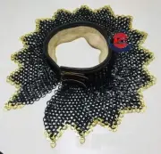 Medieval Riveted Chainmail, The Knight Gorget Flat Ring Round Rivets
