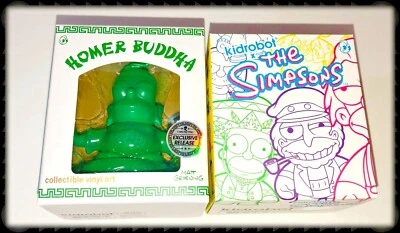 KIDROBOT Jade Green 3” Buddha Homer The Simpsons Series 2 Blind Box Figure New
