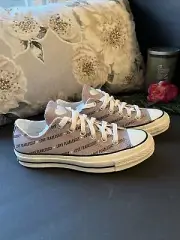 Converse Sneakers woman size 7 leather chuck 70 OX amethyst love Fearlessly