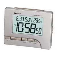 在飛比找PChome24h購物優惠-CASIO 科技感多功能電子鬧鐘-銀灰