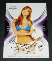 2015 Benchwarmer LISA LAKATOS Signature #18 Silver Foil Black Autograph Sexy