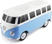 BRISA VW Collection - Volkswagen Bus T1 Camper Van Kombi Portable Bluetooth Speaker, Wireless/Cordless with Great Sound Quality & Unique Design (Scale: 1:20 / Blue & White)