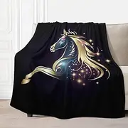 AuHomea Magic Horse Throw Blanket Lightweight Flannel Fleece Blankets Warm and Cozy Super Soft Throws 30"x40" for Cat Pet and