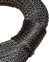 Samson Amsteel Blue Rope at CBKnot 1/4" Strong Dyneema Fiber, 8600 lb Tensile Strength, Torque Free, Low Stretch, 12 Strand, Easy to Splice, Wire Replacement and More (1/4" x 50', Black)