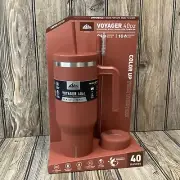 Hydrapeak Voyager 40oz Tumbler Handle Box Set Straw Lid Gingerbread NEW