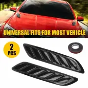 2pcs Gloss Black Max Car Air Flow Intake Hood Vent Bonnet Vents Cover Univerasl