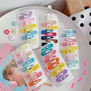 Set: Plastic Snap Hair Clips Type 10# - One Size