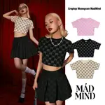 BODY SHAPE CROPTOP MONOGRAM MADMIND T 恤 - 米色 / 黑色