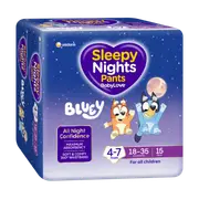 BabyLove SleepyNights Pants 4 - 7 Years (18 - 35KG) (4 x 15) 60's