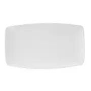 Tuxton China Inc AlumaTux© Pearl White Ceramic 12" Rectangular Plate - 1 Dz