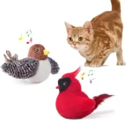 Cat Toys Chirping Birds 2 Pcs with Catnip Silvervine, Interactive Cat Kicker, Li
