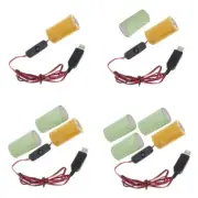 USB 5V2A to LR20 D Dummy Battery Power Cable Cord Replace 1-4pc LR20 D Batteries