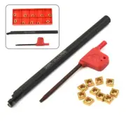 8mm S08K-SCLCR06 Turning Tools Lathe Boring Bar& 10pcs/set CCMT060204-HM Inserts