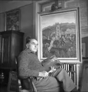Raymond Buchs artist around 1950 Switzerland 1950s Historic Old Photo