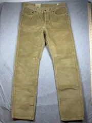 Levis Pants Mens 28X30 Brown Corduroy Classic Flat Front Straight Leg NWT
