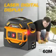 2-in-1 60m Laser Distance Meter Home Digital Rangefinder Tape Area Measurer Tool