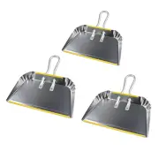 3-Pack 17" Heavy Duty Metal Dust Pans, Wide Dustpans for Household, Easy to A...