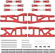 GLOBACT Aluminum Widened F/R Suspension Arms and Adjustable Links Turnbuckles Set for 1/10 ARRMA Granite Vorteks RC Truck Upgrades Parts Replace Arrma ARA230008