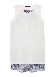 High With Grace Lace-panelled Cotton top - White - L (UK14 / L) L (UK14 / L)