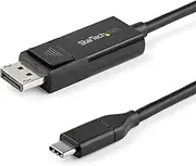 StarTech 4K 60Hz USB C to DisplayPort 1.2 Cable, 1 Meter Length, Black