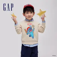 在飛比找蝦皮商城優惠-Gap 男幼童裝 Gap x 史迪奇聯名 Logo印花刷毛圓