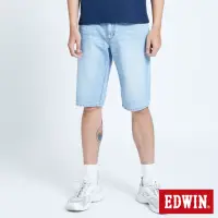 在飛比找momo購物網優惠-【EDWIN】男裝 仿舊五袋牛仔短褲(漂淺藍)