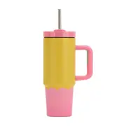 Annabel Trends Super Sip Wave 380ml S/S Cup Double Walled w/ Straw Yellow Candy