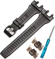 [MCXGL] GBA-900 Replacement Watch Band Compatible with Casio GBA-900CB GBA900UU Men's Black Resin Strap GBA900 Sport Waterproof Watch Wristband