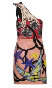 Emilio Pucci One-Shoulder Sequined Silk-Blend Canvas Mini Dress $5,570 Size 38 S