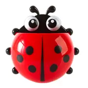 2Pcs Ladybug Animal Insect Toothbrush Holder Bathroom Cartoon Toothbrush Toothpaste Wall Suction Holder Rack Container Organizer