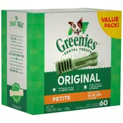 Greenies Original Petite Dental Dog Treats 60 Value Pack 1.02Kg 1kg