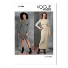 NEW Vogue V1906 Misses' Asymmetric Neckline Dress Pattern By Spotlight