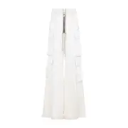 [Rick Owens] Rick Owens-Dinge White Acetate Cargobelas Pants-Donna 40 IT